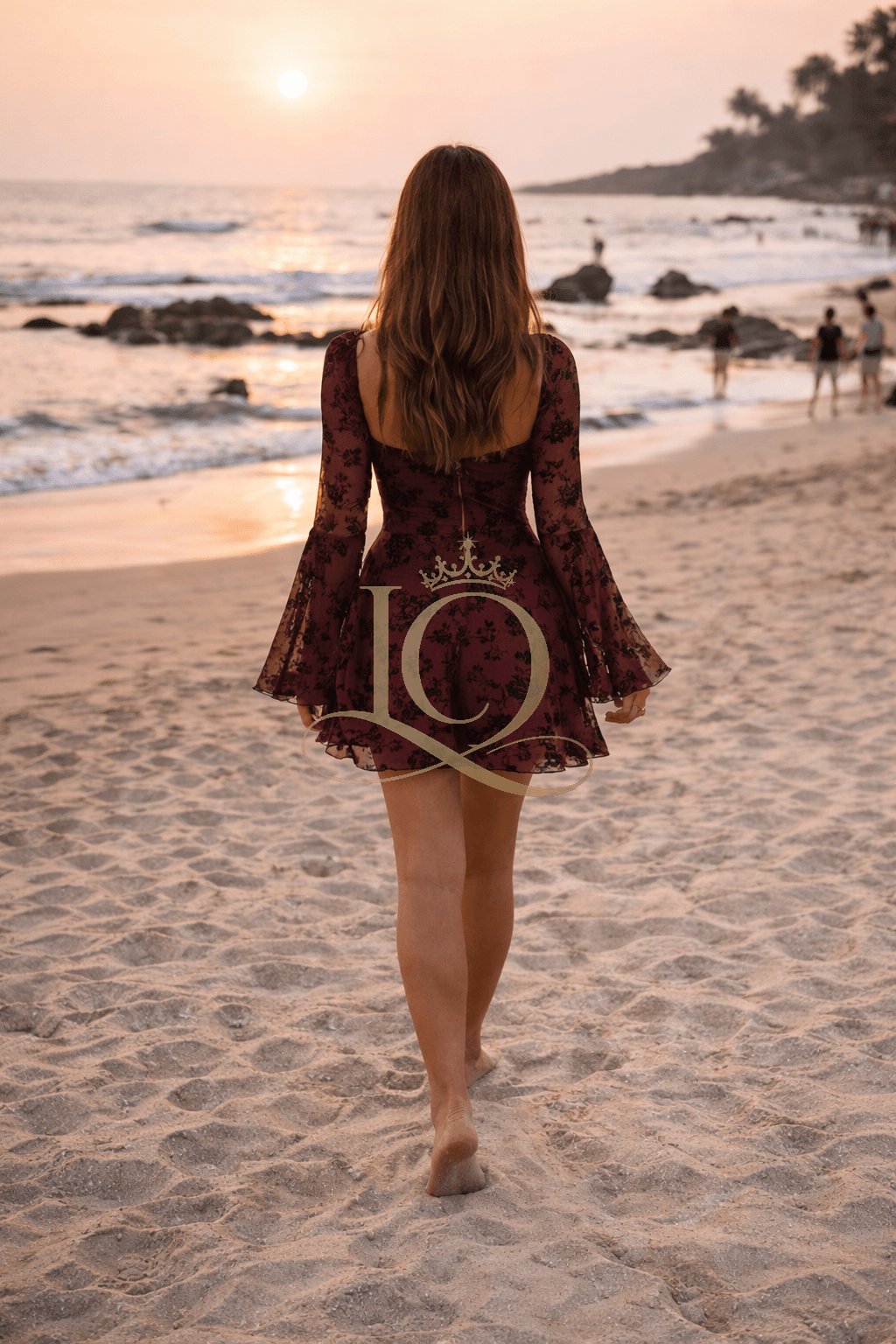 Crimson Sunset Whisper — Burgundy Noir — view 1