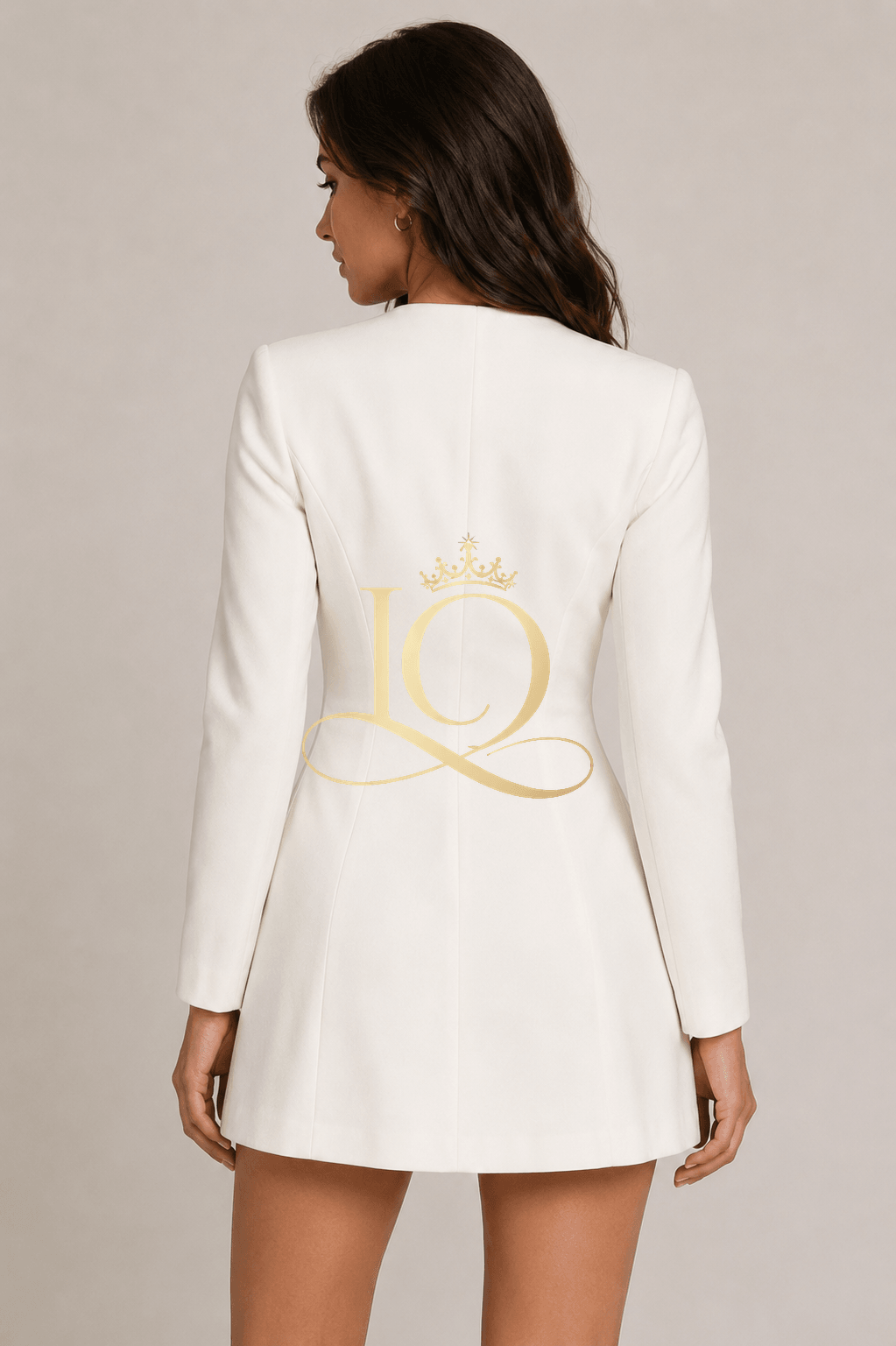 Blazer Dress — White — view 4