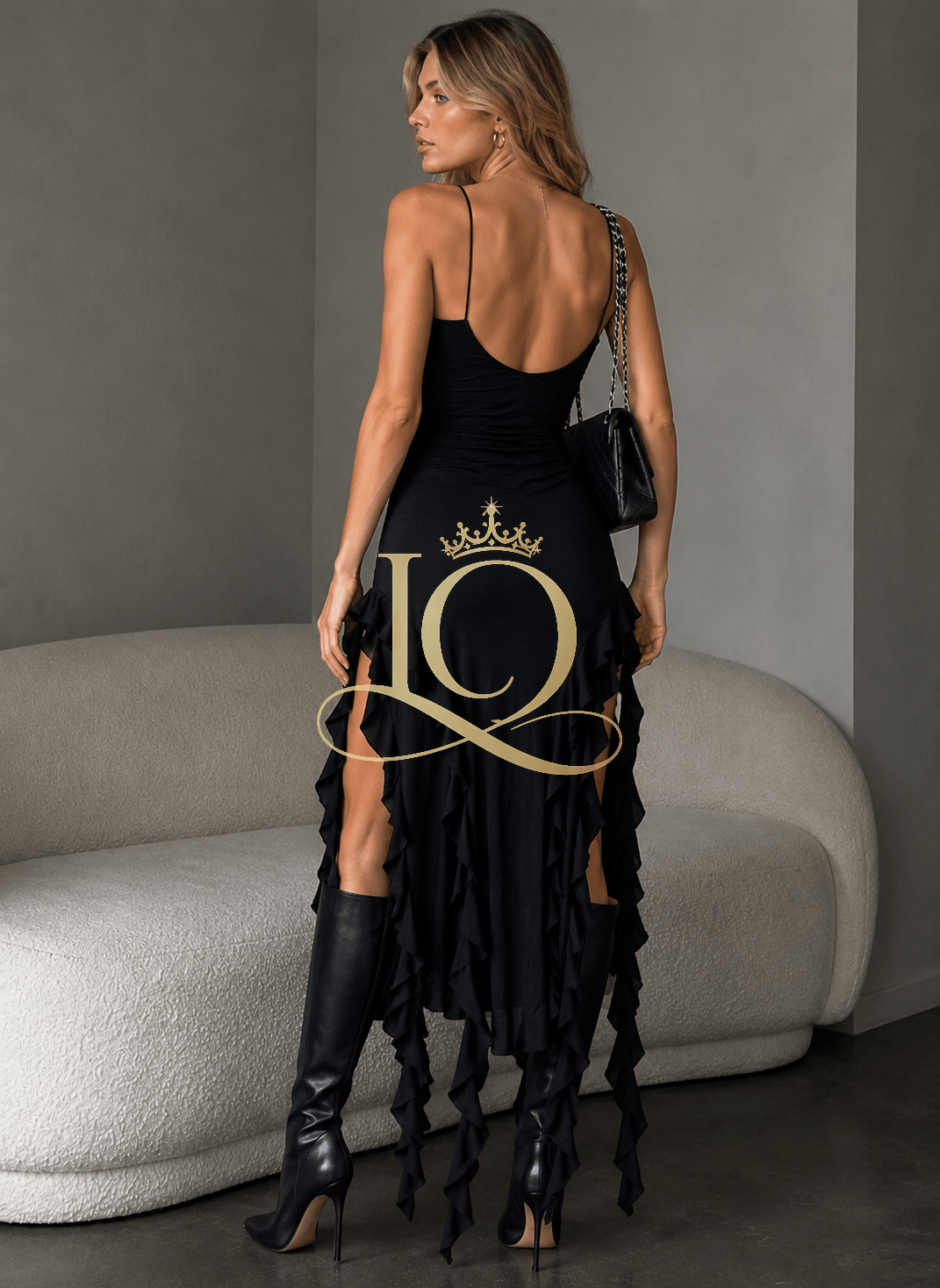 Noir Ruffle Sovereign — Midnight Velvet — view 2