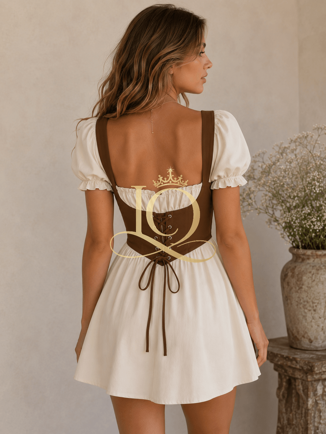 Rustic Corset Mini — Ivory Silk — view 2
